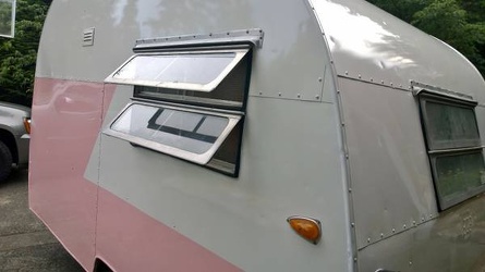 1953 Shasta Skylark Windows