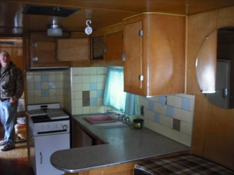 1950 Mobile Sportsman Kitchen