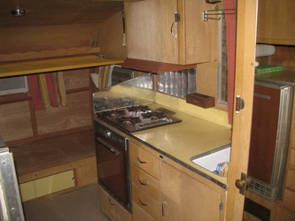 1961 Shasta Deluxe Kitchen