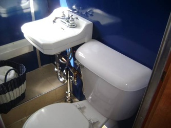 1953 Vagabond Model 31 Sink and Toilet