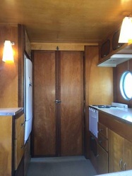 1953 Airfloat Navigator Interior Doors Kitchen Side